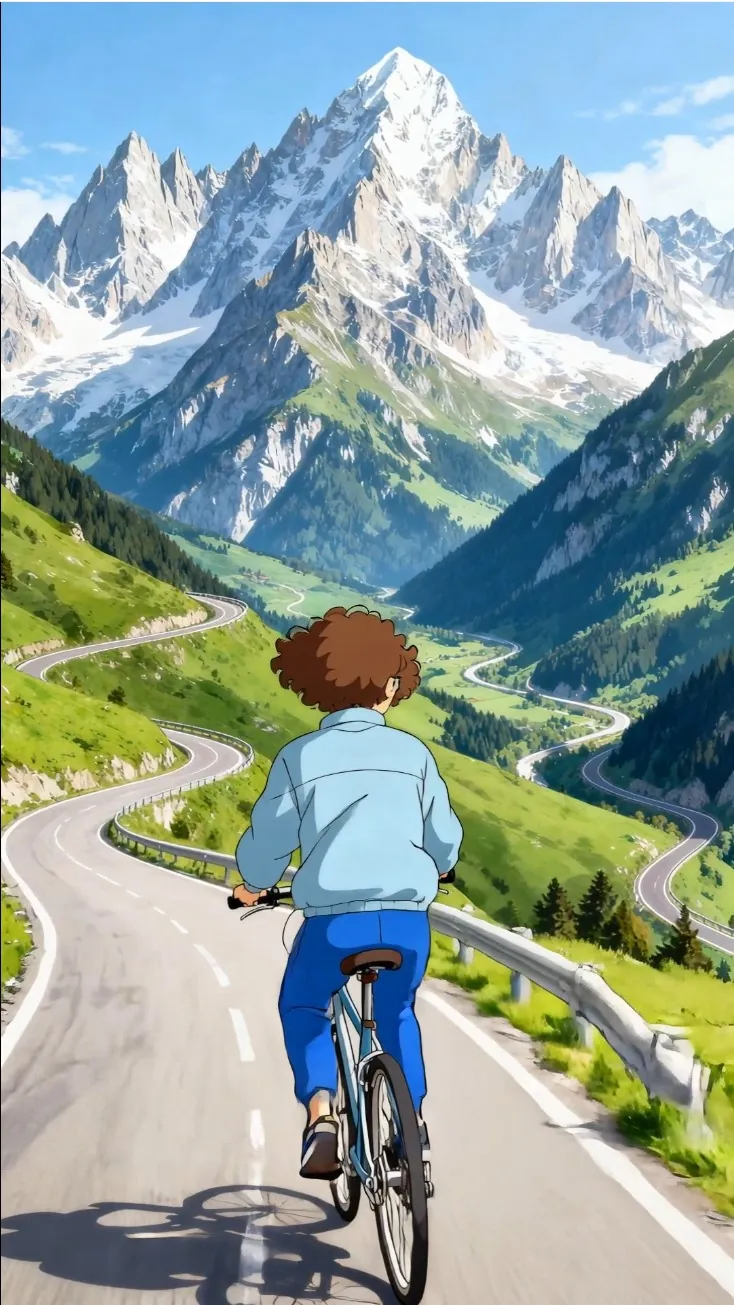 Riding Through Alps